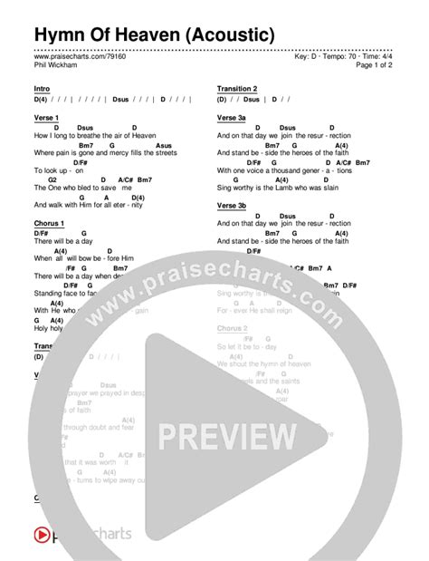 hymn of heaven chord chart|Hymn Of Heaven Acoustic Live Chords .